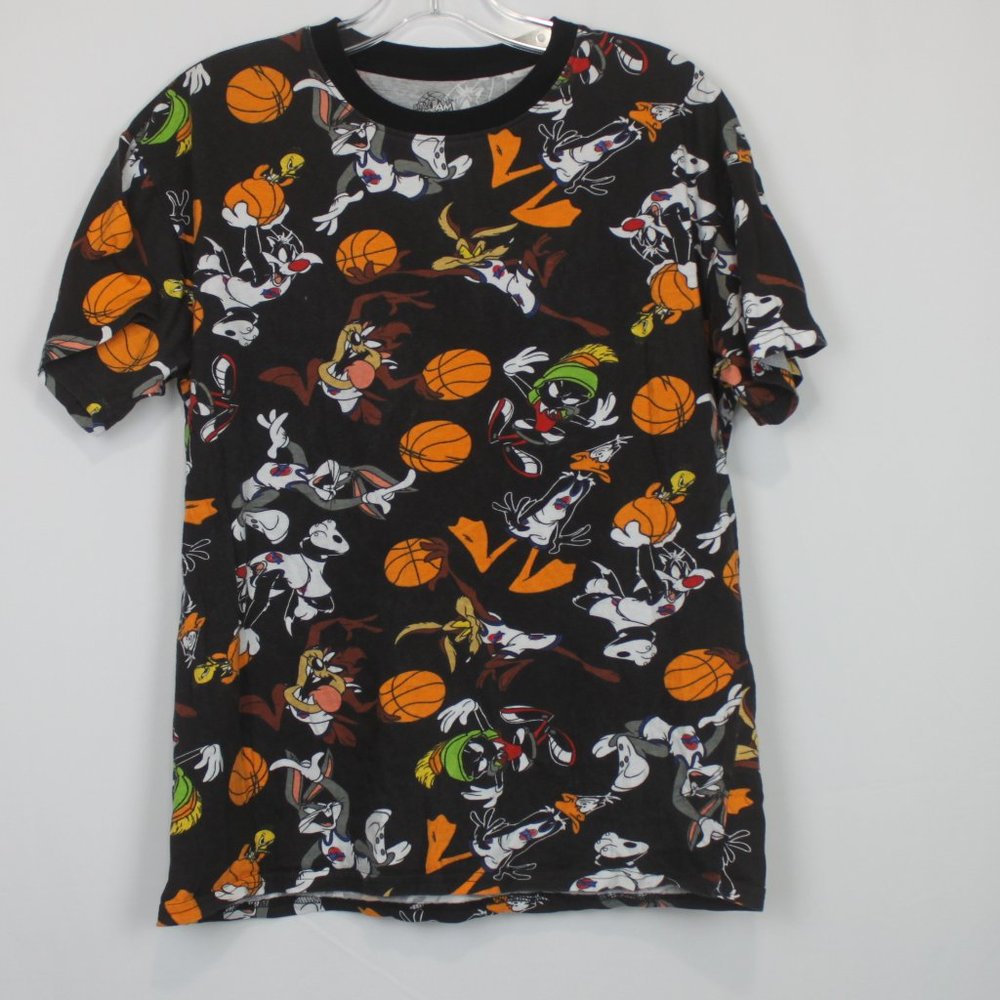Vintage Space Jam TOON Squad All Over Print Small Short Sleeve Shirt